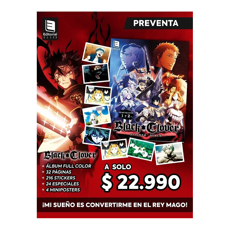 Album Black clover colección completa para pegar